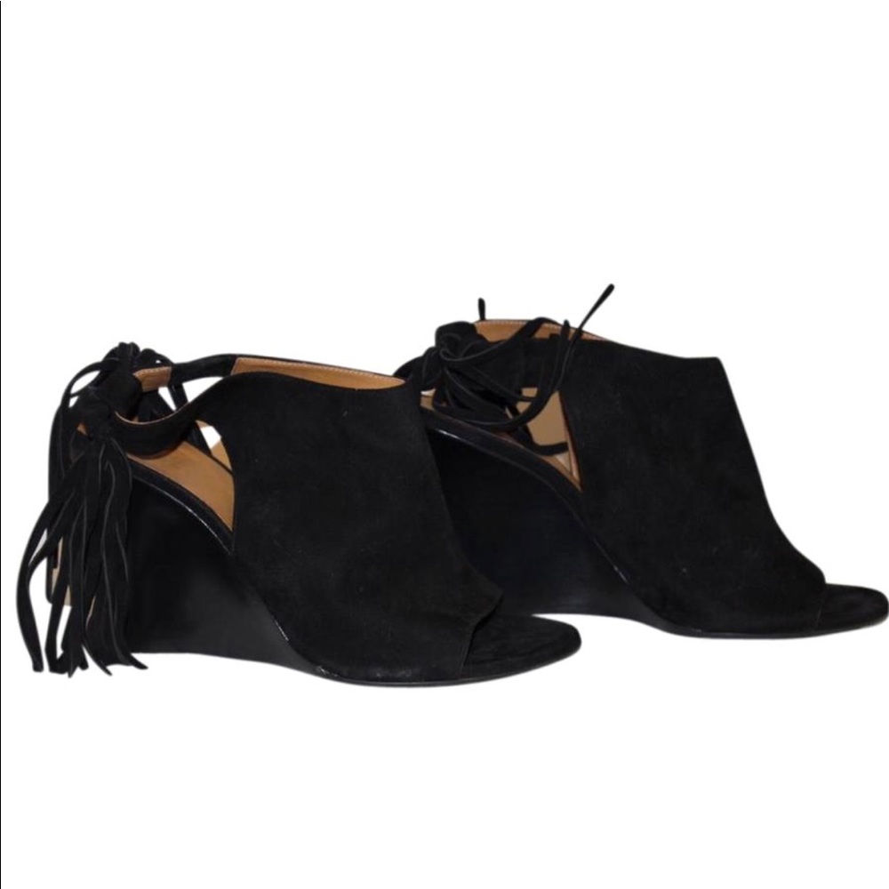 Chloe open toe heel wedge slingback